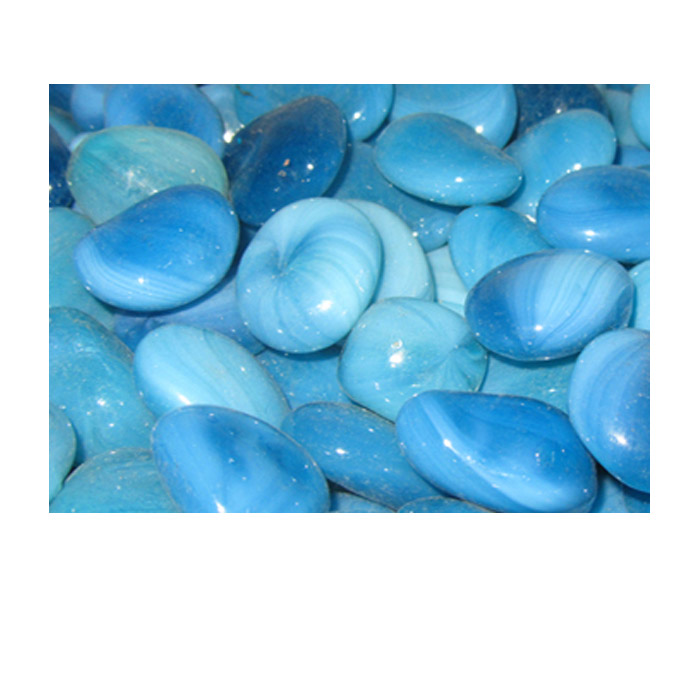 Ocean Blue Glass Pebbles