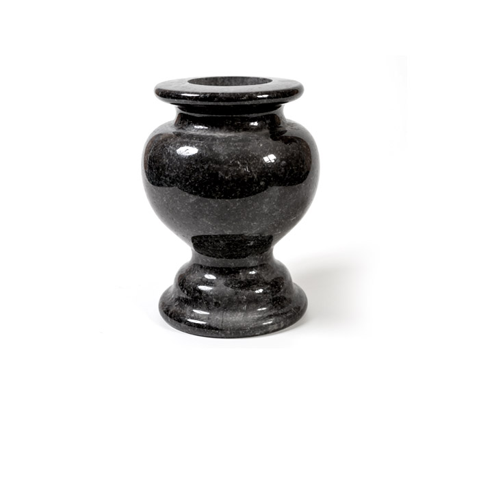 Tall Round Black Vase