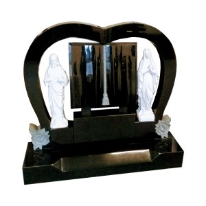 Heart shape with Book and statues